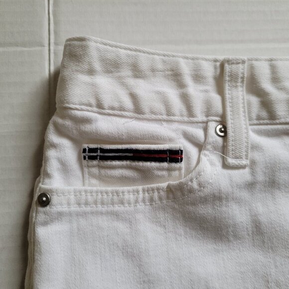 Tommy Hilfiger jean skirt white denim mini coastal cowgirl Western beach summer - Picture 10 of 12